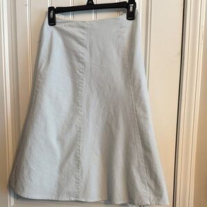 Jones New York Light Gray A-Line Skirt 16 W cotton lined side zip skirt